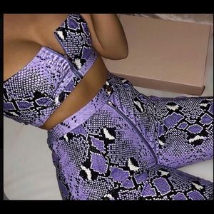 Snake Print Pant set